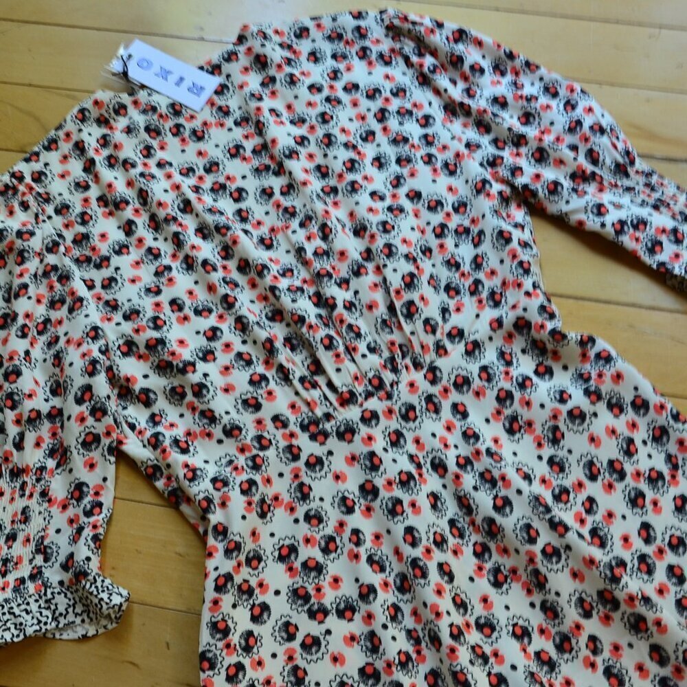 RIXO Juni Puff-sleeve Mini-dress In Micro Shell Size XS - Picture 12 of 14